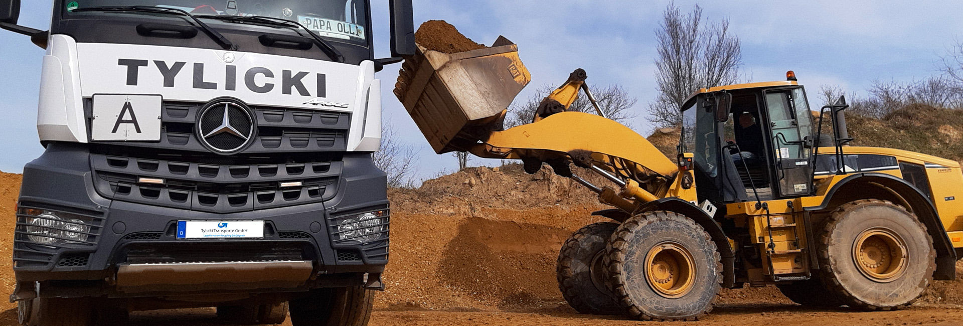 Tylicki Transporte GmbH - Kiesgrube - Beladung eines LKW's